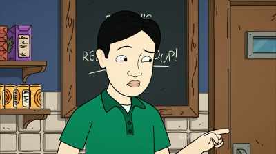 I was... checking the
hinges for... shut up. - Corner Gas Animated