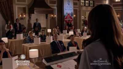 I wasn't.
I was staying in a hotel. - Crossword Mysteries: A Puzzle to Die For