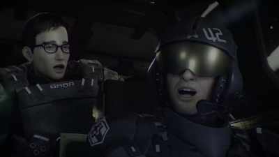 - I wasn't thinking, coz. I was scared.
- Oh... - Starship Troopers: Traitor of Mars
