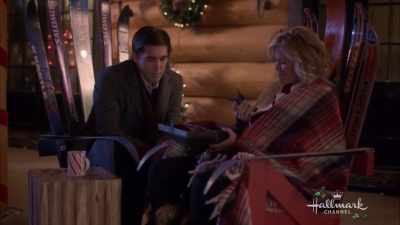 I watched the guy finish it
right there. - Christmas at Holly Lodge