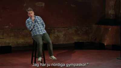 I wear New Balance shoes." - Mike Birbiglia: Thank God for Jokes