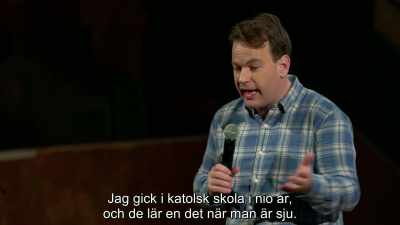 I went to Catholic school
for nine years, - Mike Birbiglia: Thank God for Jokes
