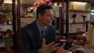 I went down to the dinner,
have a little chat - Crossword Mysteries: A Puzzle to Die For