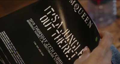 I went to his London studio - McQueen