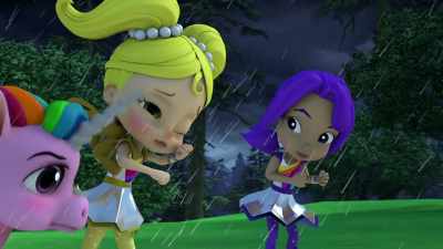 I wish B.B. were here. She could
Construct-O-Max them a shelter. - Rainbow Rangers