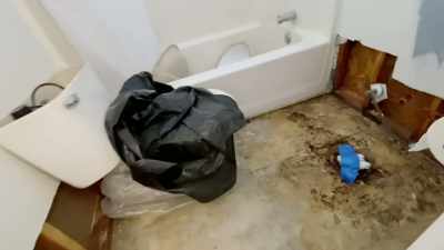 I wish the bathroom was fixed. - Help! I Wrecked My House