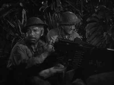 I wish the Sarge'd get back.
They're working on that bridge again. - Bataan