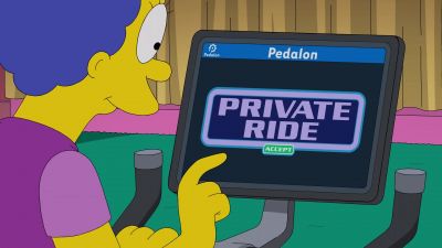 WOMAN'S VOICE:
Welcome to the Private Ride. - The Simpsons