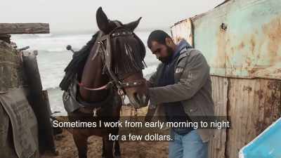I work from dawn to dusk for a few dollars. - Killing Gaza