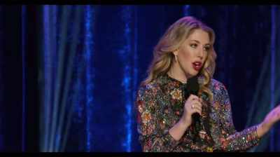 I would say,
"I take three equal sections of hair. - Katherine Ryan: Glitter Room