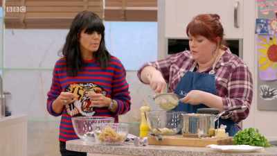 I wouldn't do this in the house,
but, you know. - Britain's Best Home Cook
