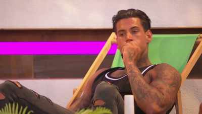 IAIN: Adam and Sophie
arrive back at the Villa - Love Island