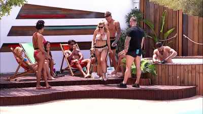 IAIN: Here he comes Zara, - Love Island