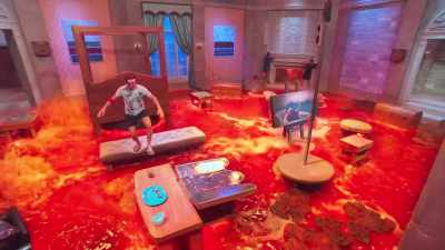 Ian, heading back to the vanity,
towards the chandelier. - Floor Is Lava