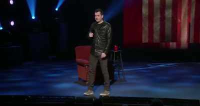 I'd be watching the TV,
I'd feel a shit come on... - Jim Jefferies: Freedumb