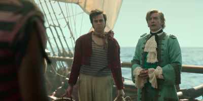 - after I'd been stabbed.
- (all gasp) - Our Flag Means Death