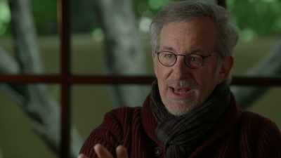 I'd blindfold them
one at a time, - Spielberg