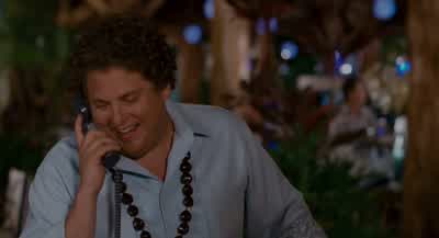 Hey how's it going HeyI'd just like to grab some dinner pleaseOkay great Is your wife gonna meet you NoYour girlfriendNo I don't have a girlfriendYou're just by yourself YeahSucksOkay so just one Here's your wine list and your menu Come onDo you want like - Forgetting Sarah Marshall