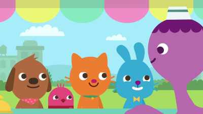 I'd like vanilla ice cream
with a leafy carrot top, please. - Sago Mini Friends