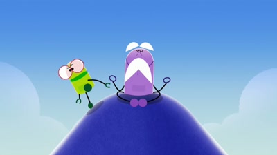 I'd rather have my doughnut.
Climb a mountain just to have some guy… - StoryBots: Answer Time