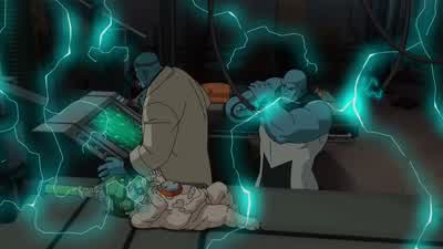 Idiot! You just lost us our control collars. Just get the fire extinguisher before we lose everythin - Invincible