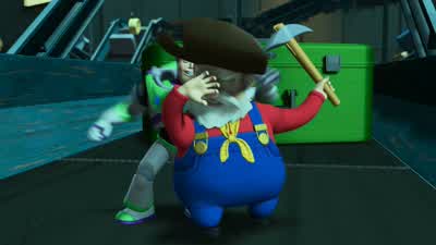 Idiots Children destroy toysYou'll all be ruined forgottenSpending eternity rotting in some landfillWell Stinky Pete I think it's time you learned the true meaning of playtimeRight over there guys No No NoAtlantic Air flight 810 from Point Richmondis now - Toy Story 2