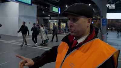 If a bicycle driver comes very quick - World's Busiest Train Stations