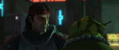 - If anything happens to her...
- Yeah, yeah, Bandana. - Star Wars: The Bad Batch