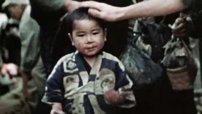 If they aren't directly
injured, they are malnourished, - The Pacific War in Color