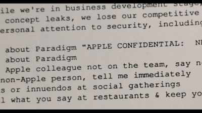 If asked by a non-Apple
person, tell me immediately." - General Magic
