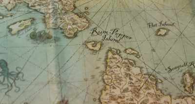 If we can make it to Rum Pepper Island,
we'll be able to flag a ship. - The Sea Beast