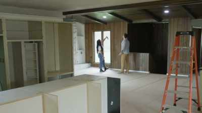 If we carry it up
onto the ceiling, - Down Home Fab
