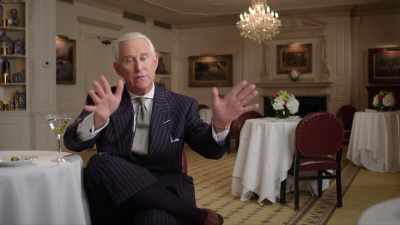 If you could just agree
not to breathe any air - Get Me Roger Stone