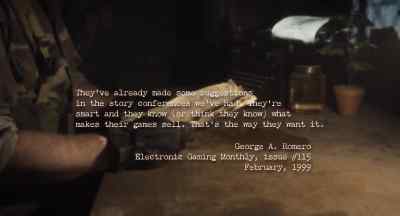 If they didn't exist, there
would be no "Biohazard." - George A. Romero's Resident Evil