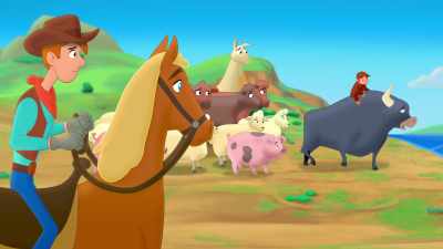 If doesn't lead the herd
across, we're stuck. - Curious George: Go West, Go Wild
