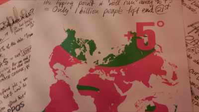 If you draw a line level with
Paris all around the world, - Wake Up Punk