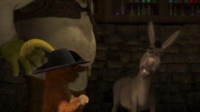 If we ever need an expert on licking ourselves - Shrek 2