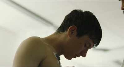 If I had hair on my chest and belly,
how would you attach these? - The Killing of a Sacred Deer