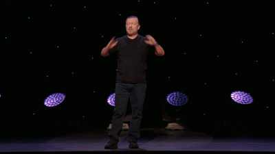 If I say summat tonight
that's so offensive, - Ricky Gervais: SuperNature
