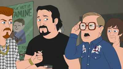 If Lark isn't there by midnight
the Widow will leave. - Trailer Park Boys: The Animated Series