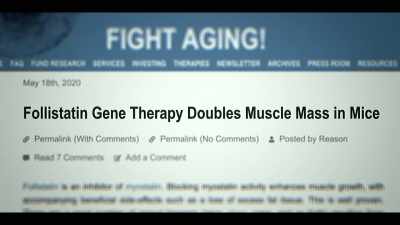 If you look at the mouse
lifespan studies where it was used, - Don't Die: The Man Who Wants to Live Forever