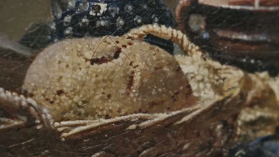 If you look, for example,
on the bread - Vermeer: The Greatest Exhibition