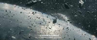 If lunar debris breaches the Roche limit, - The Wandering Earth II