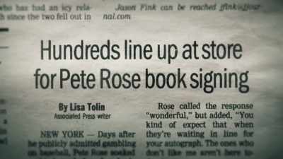 If you noticed, yesterday,
when all this broke on Monday, - Charlie Hustle & the Matter of Pete Rose