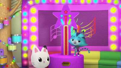 -If you reach the top...
-[ticket counter chimes] - Gabby's Dollhouse