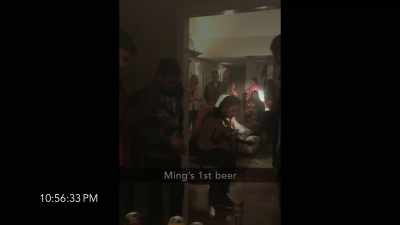 If that really is his first beer, - American Vandal