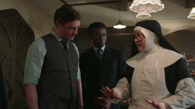  If someone's hit on the
 head while standing up, - Sister Boniface Mysteries