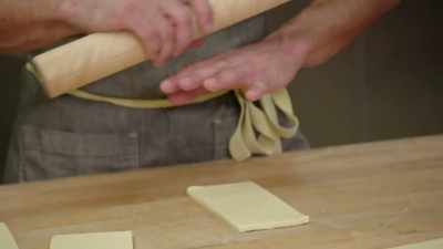If you take your roll pin
liner and you laminate, - No Recipe Road Trip With the Try Guys
