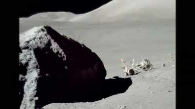 If the sand on the Moon had
these magical reflective powers, - American Moon