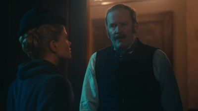 -If you think you are coming in here, madam, - Miss Scarlet and the Duke